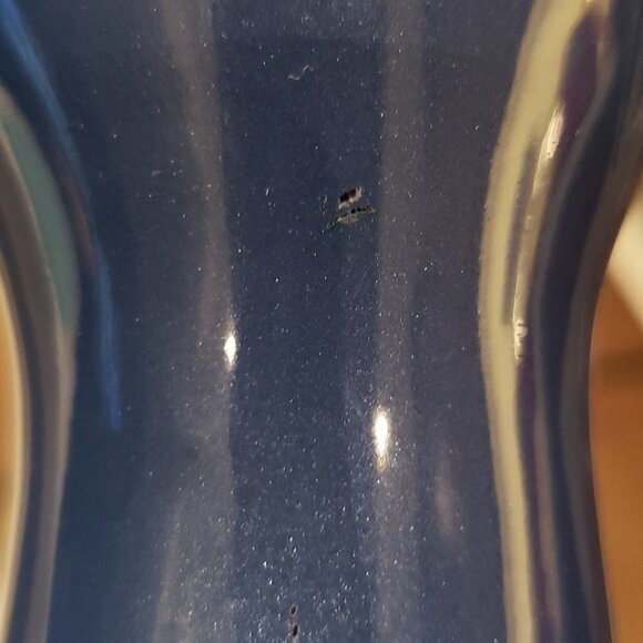 RHEINHESSEN Cat Decanter Navy Metalic Blue 13"h x 3"w - Picture 10 of 10